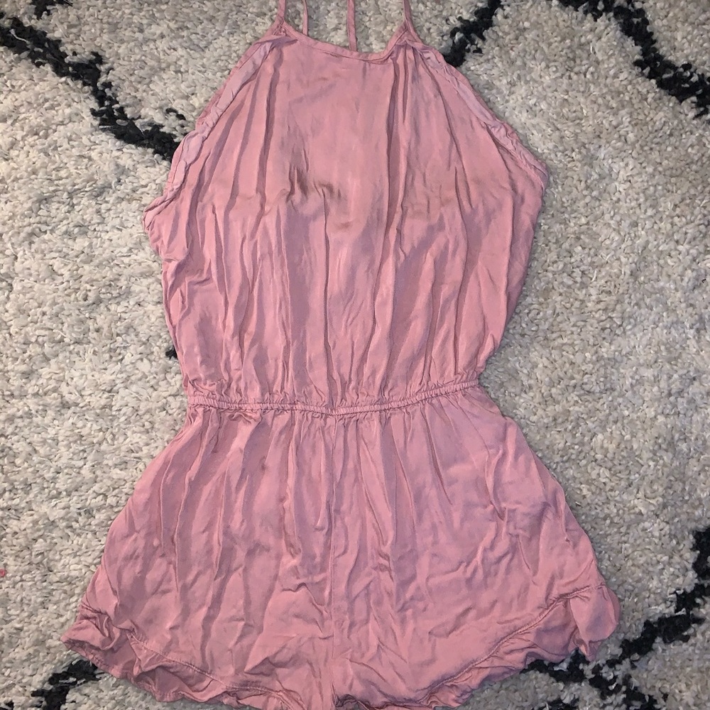 babydoll style romper with open crossbody back